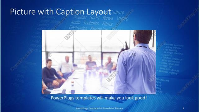 Picture with Caption presentation slide layout