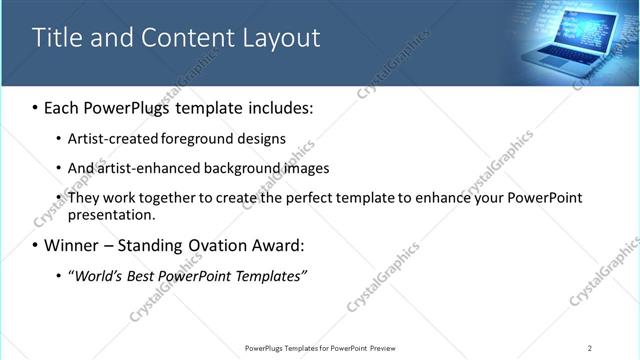 Title and Content presentation slide layout