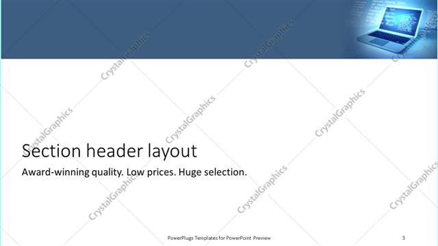 Section Header presentation slide layout