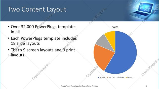 Two Content presentation slide layout