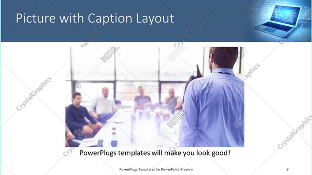 Picture with Caption presentation slide layout