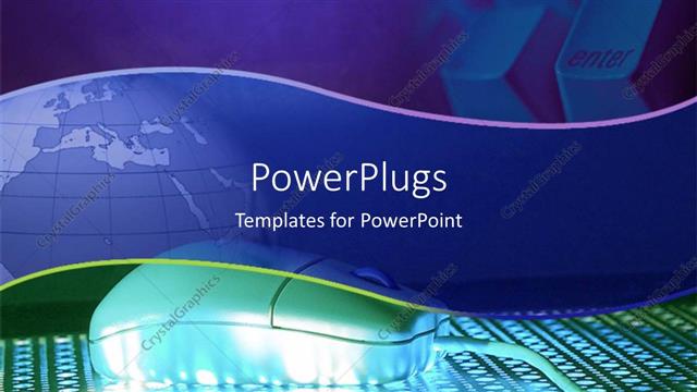 Preview This Beautiful Template for PowerPoint & Google Slides Internet networking concept with mouse, globe and keyboard