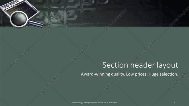 Section Header presentation slide layout