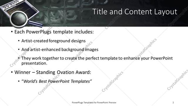 Title and Content presentation slide layout