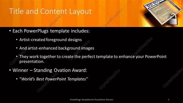 Title and Content presentation slide layout