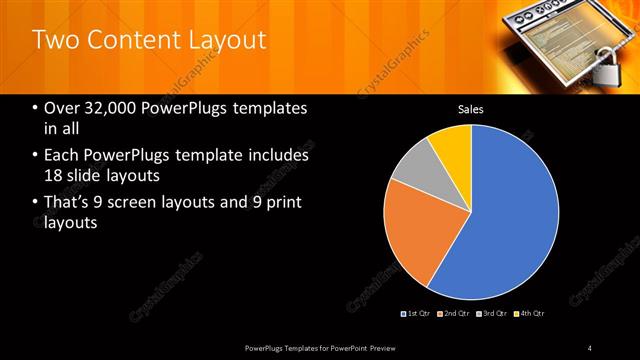 Two Content presentation slide layout