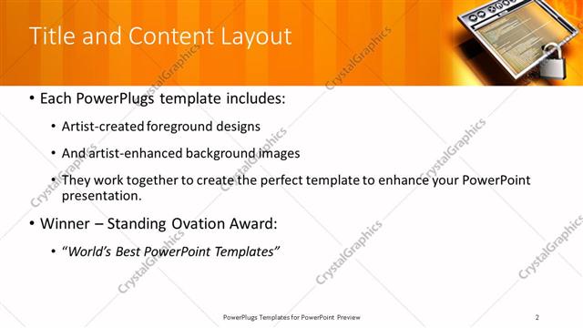 Title and Content presentation slide layout