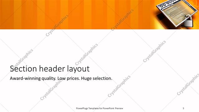 Section Header presentation slide layout