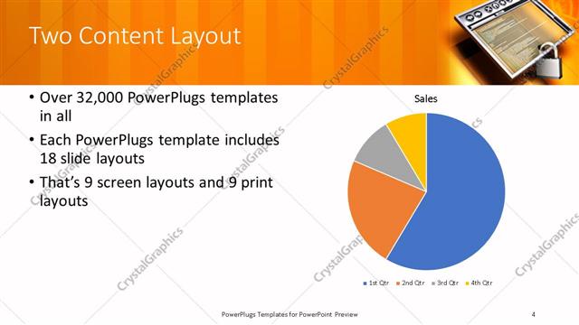 Two Content presentation slide layout