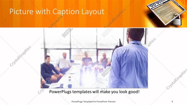 Picture with Caption presentation slide layout