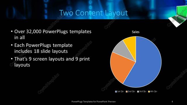 Two Content presentation slide layout