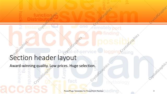 Section Header presentation slide layout