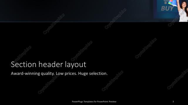 Section Header presentation slide layout