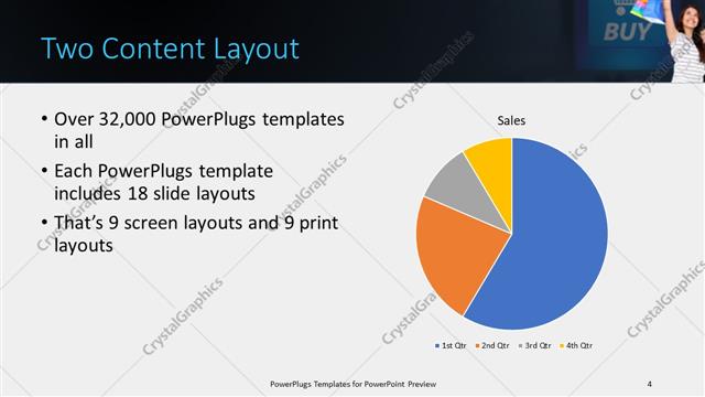 Two Content presentation slide layout