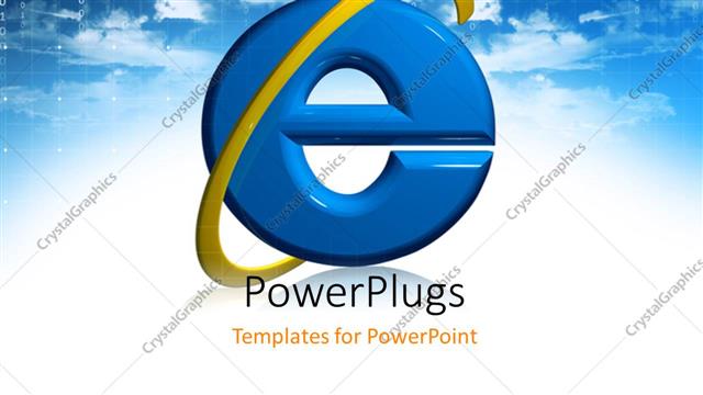  Presentation with binary blue - Internet symbol over blue background with binary digits