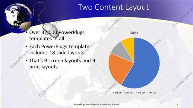 Two Content presentation slide layout