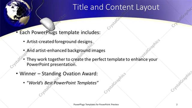 Title and Content presentation slide layout