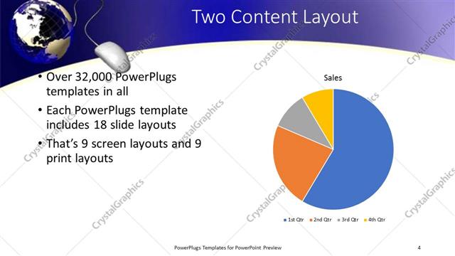 Two Content presentation slide layout