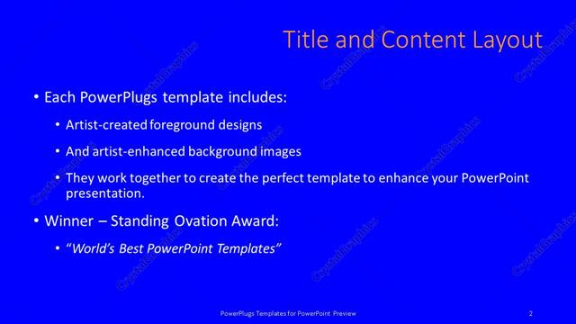 Title and Content presentation slide layout