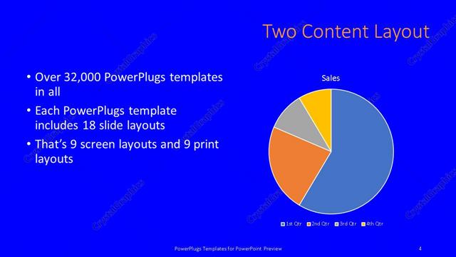 Two Content presentation slide layout