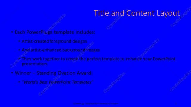 Title and Content presentation slide layout