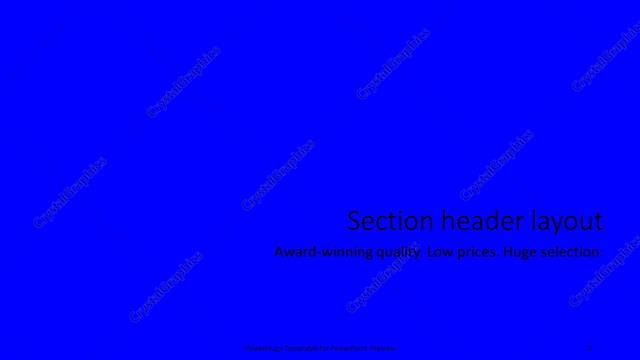 Section Header presentation slide layout