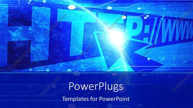  Presentation with internet - Internet theme with address bar and address inserted and cursor over http