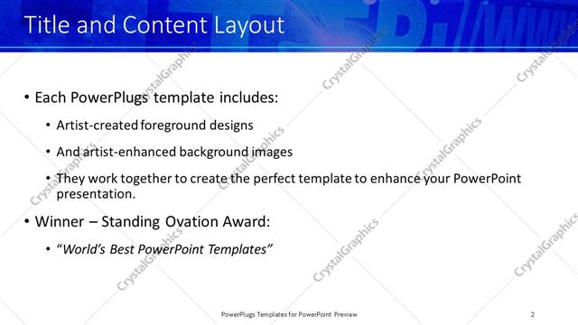 Title and Content presentation slide layout