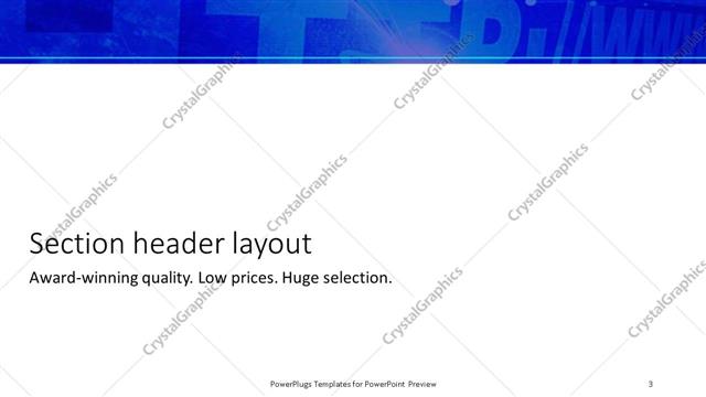 Section Header presentation slide layout