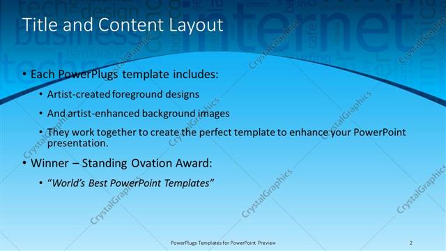 Title and Content presentation slide layout