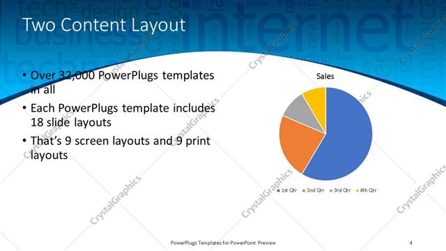 Two Content presentation slide layout