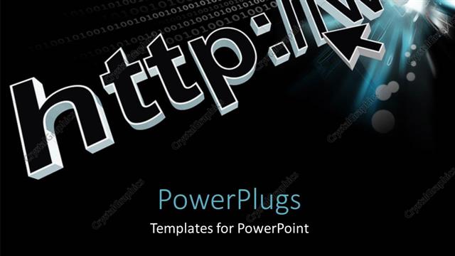 Preview This Beautiful Template for PowerPoint & Google Slides Internet url with binary digits on black background 