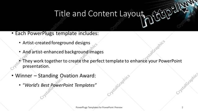 Title and Content presentation slide layout