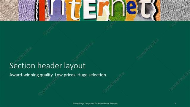Section Header presentation slide layout
