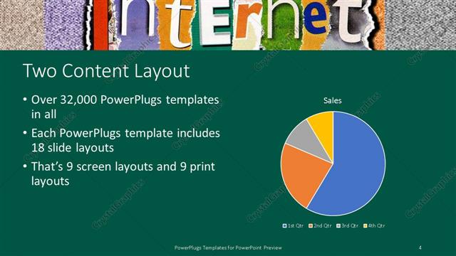 Two Content presentation slide layout