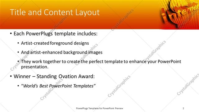 Title and Content presentation slide layout