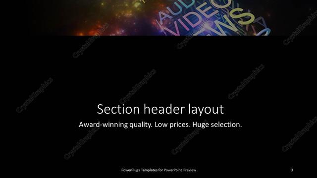 Section Header presentation slide layout