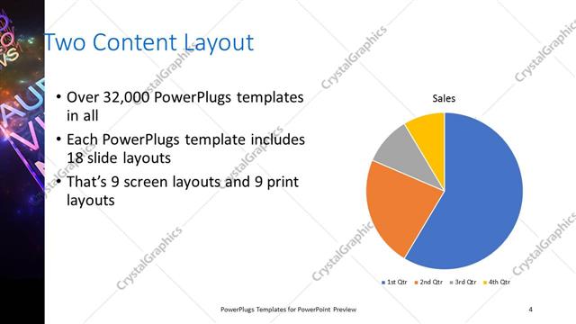 Two Content presentation slide layout