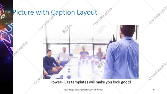 Picture with Caption presentation slide layout