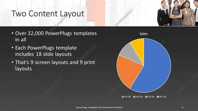 Two Content presentation slide layout