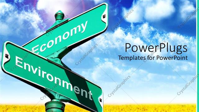  Presentation with economy - Intersection of Economy and Environment field of buttercups