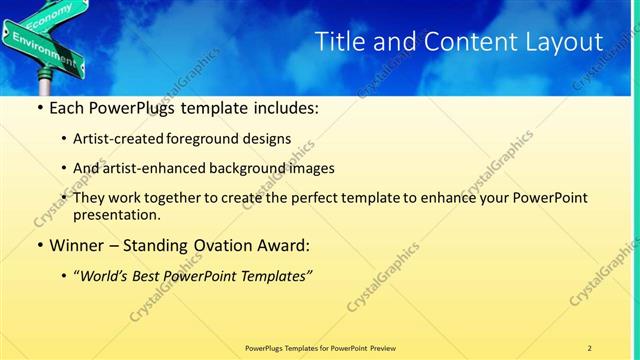 Title and Content presentation slide layout