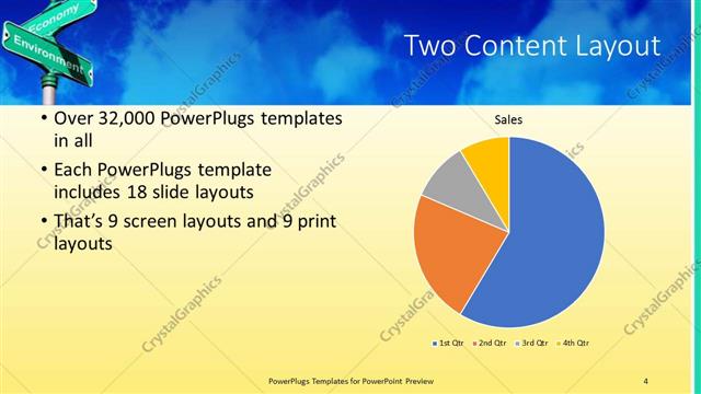 Two Content presentation slide layout