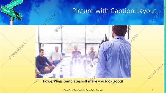 Picture with Caption presentation slide layout