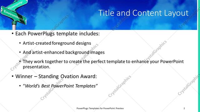 Title and Content presentation slide layout