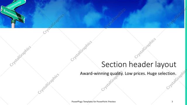 Section Header presentation slide layout
