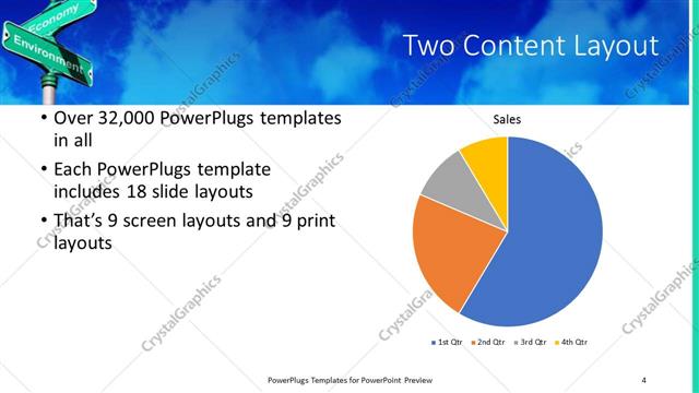 Two Content presentation slide layout
