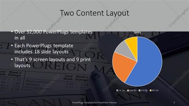 Two Content presentation slide layout