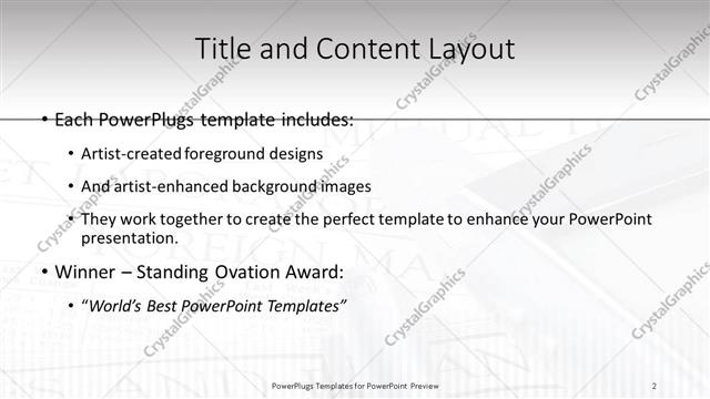 Title and Content presentation slide layout