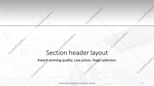 Section Header presentation slide layout
